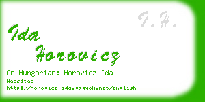 ida horovicz business card